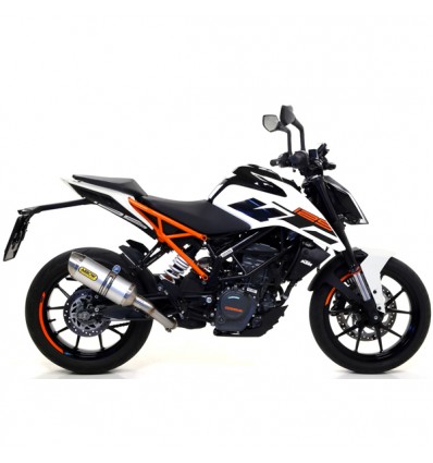 Terminale Arrow Thunder Aluminium Dark Inox per KTM Duke 125 2017