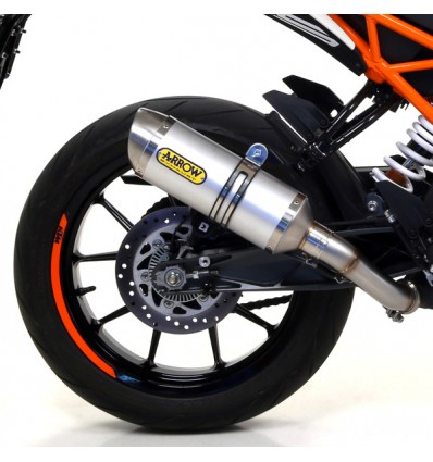 Terminale Arrow Thunder Aluminium Dark Inox per KTM Duke 125 2017