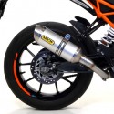 Terminale Arrow Thunder Aluminium Dark Inox per KTM Duke 125 2017