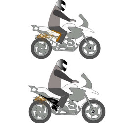 Coppia pannelli argento Puig per fiancate BMW R1200GS dal 2013 Coppia pannelli argento Puig per fiancate BMW R1200GS dal 2013