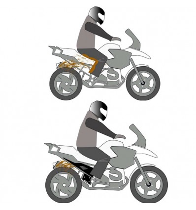 Coppia pannelli argento Puig per fiancate BMW R1200GS dal 2013 Coppia pannelli argento Puig per fiancate BMW R1200GS dal 2013