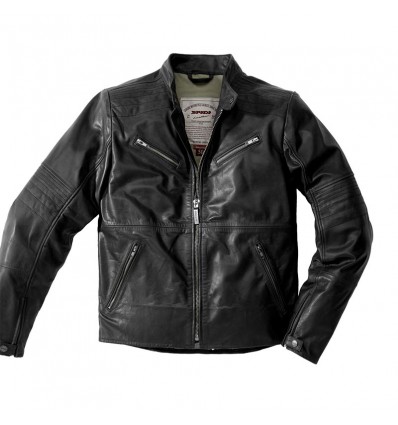 Giacca da moto in pelle Spidi Garage nera