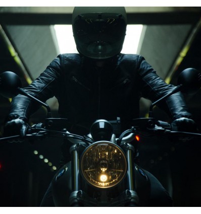 Giacca da moto in pelle Spidi Garage nera Giacca da moto in pelle Spidi Garage nera