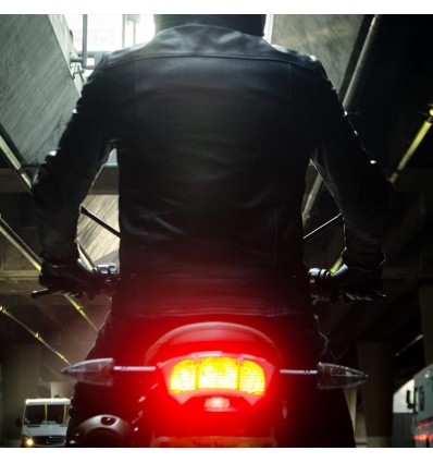 Giacca da moto in pelle Spidi Garage nera Giacca da moto in pelle Spidi Garage nera