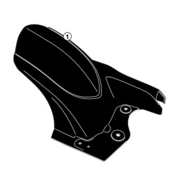 Carter copricatena con parafango Givi nero per Suzuki DL1000 V-Strom 2017 Carter copricatena con parafango Givi nero per Suzuki DL1000 V-Strom 2017