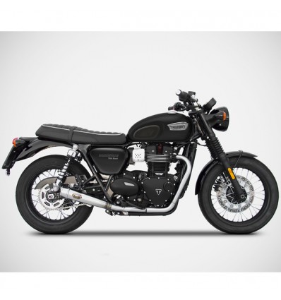 Scarico completo Zard nero per Triumph Bonneville T100 dal 2017 Scarico completo Zard nero per Triumph Bonneville T100 dal 2017