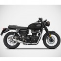 Scarico completo Zard nero per Triumph Bonneville T100 dal 2017 Scarico completo Zard nero per Triumph Bonneville T100 dal 2017