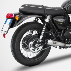 Scarico completo Zard nero per Triumph Bonneville T100 dal 2017 Scarico completo Zard nero per Triumph Bonneville T100 dal 2017