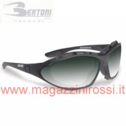 Occhiali da moto Bertoni FT333B nero gomma con elastico