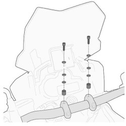 Kit viteria Givi per Smart Bar S900A su Honda CB650F 2017