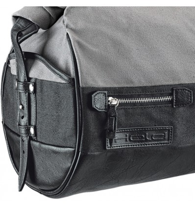 Borsa a rullo Held Canvas impermeabile da sella o portapacchi 20lt nera e grigia Borsa a rullo Held Canvas impermeabile da sella o portapacchi 20lt nera e grigia
