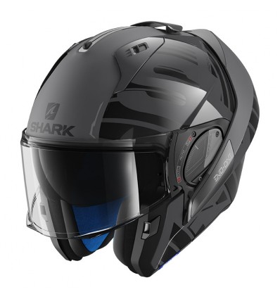 Casco Shark Helmets Evo-One 2 Lithion con mentoniera ribaltabile antracite e nero Casco Shark Helmets Evo-One 2 Lithion con mentoniera ribaltabile antracite e nero