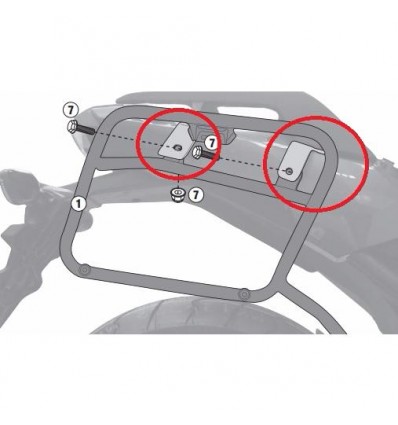 Accessorio Givi 1146KIT per montaggio telai laterali senza portapacchi su Honda NC 750X /S dal 2016 Accessorio Givi 1146KIT per montaggio telai laterali senza portapacchi su Honda NC 750X /S dal 2016