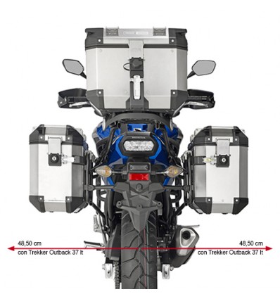 Portavaligie laterale Givi specifico per valigie Monokey Trekker Outback su Honda NC 750X/S dal 2016 Portavaligie laterale Givi specifico per valigie Monokey Trekker Outback su Honda NC 750X/S dal 2016