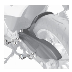 Carter copricatena con parafango Givi MG1109 nero per Honda Integra 700, NC700X/S e NC750 X/S Carter copricatena con parafango Givi MG1109 nero per Honda Integra 700, NC700X/S e NC750 X/S
