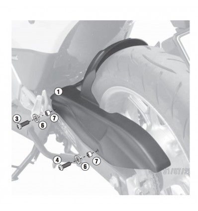 Carter copricatena con parafango Givi MG1109 nero per Honda Integra 700, NC700X/S e NC750 X/S Carter copricatena con parafango Givi MG1109 nero per Honda Integra 700, NC700X/S e NC750 X/S