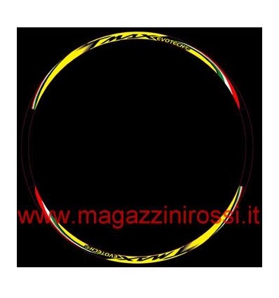 Adesivi per cerchi Yamaha T-Max Evotech gialli
