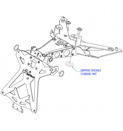Kit portatarga Lightech per Honda X-ADV 750 Kit portatarga Lightech per Honda X-ADV 750