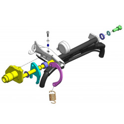 Antifurto blocca cavalletto Push & Block per Yamaha X-Max 300 Antifurto blocca cavalletto Push & Block per Yamaha X-Max 300