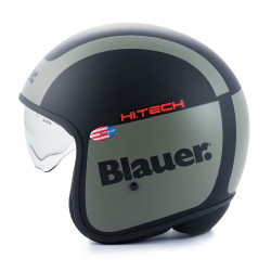 Casco Blauer Pilot 1.1 con visierino a scomparsa nero e verde Casco Blauer Pilot 1.1 con visierino a scomparsa nero e verde