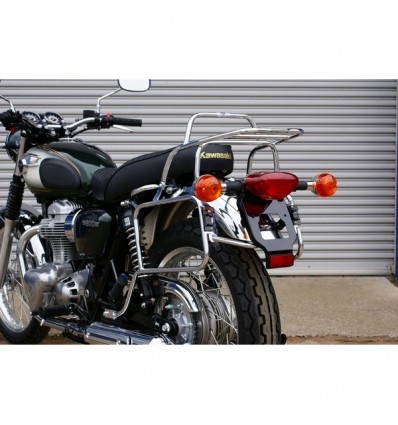 Portapacchi e telai laterali cromati Hepco & Becker per Kawasaki W650 99-06 e W800 dal 2011 Portapacchi e telai laterali cromati Hepco & Becker per Kawasaki W650 99-06 e W800 dal 2011