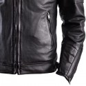 Giacca da moto in pelle Helstons Cruiser Cuir Rag nera Giacca da moto in pelle Helstons Cruiser Cuir Rag nera