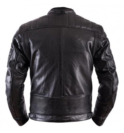 Giacca da moto in pelle Helstons Cruiser Cuir Rag nera Giacca da moto in pelle Helstons Cruiser Cuir Rag nera