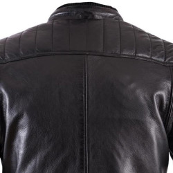 Giacca da moto in pelle Helstons Cruiser Cuir Rag nera Giacca da moto in pelle Helstons Cruiser Cuir Rag nera