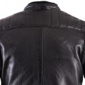 Giacca da moto in pelle Helstons Cruiser Cuir Rag nera Giacca da moto in pelle Helstons Cruiser Cuir Rag nera
