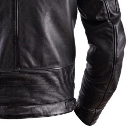 Giacca da moto in pelle Helstons Cruiser Cuir Rag nera Giacca da moto in pelle Helstons Cruiser Cuir Rag nera