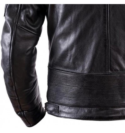 Giacca da moto in pelle Helstons Cruiser Cuir Rag nera Giacca da moto in pelle Helstons Cruiser Cuir Rag nera