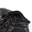 Giacca da moto in pelle Helstons Cruiser Cuir Rag nera Giacca da moto in pelle Helstons Cruiser Cuir Rag nera