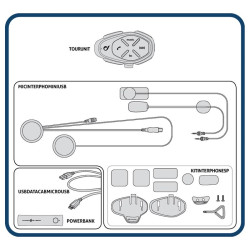 Interfono da casco Bluetooth Cellular Line Tour Interfono da casco Bluetooth Cellular Line Tour