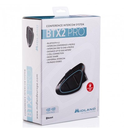 Interfono Bluetooth Midland BTX2 PRO doppio Interfono Bluetooth Midland BTX2 PRO doppio
