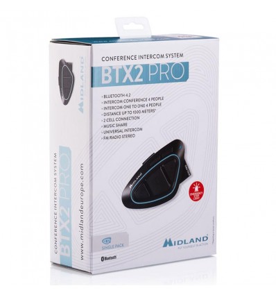 Interfono Bluetooth Midland BTX2 PRO singolo Interfono Bluetooth Midland BTX2 PRO singolo