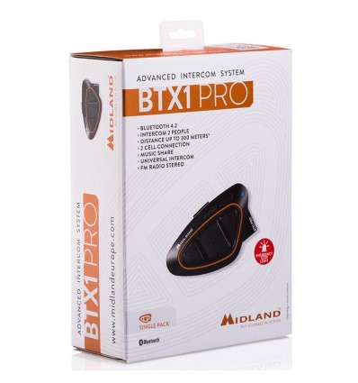 Interfono Bluetooth Midland BTX1 PRO singolo Interfono Bluetooth Midland BTX1 PRO singolo