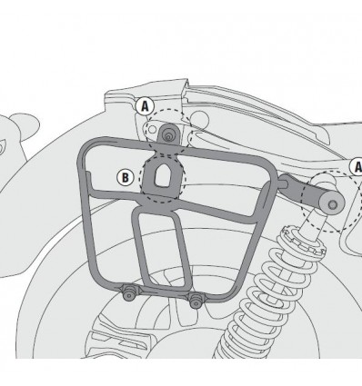 Portavaligie laterale Givi TMT8201 per Moto Guzzi V7 III Portavaligie laterale Givi TMT8201 per Moto Guzzi V7 III
