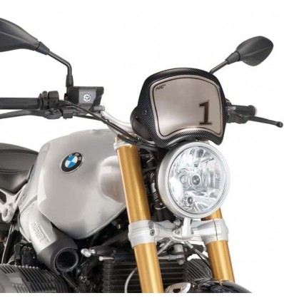 Cupolino Puig con tabella portanumero per BMW R-Nine T carbonio Cupolino Puig con tabella portanumero per BMW R-Nine T carbonio