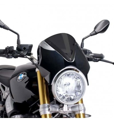 Cupolino Puig Retro nero e fume scuro per BMW R-Nine T e R-Nine T Pure