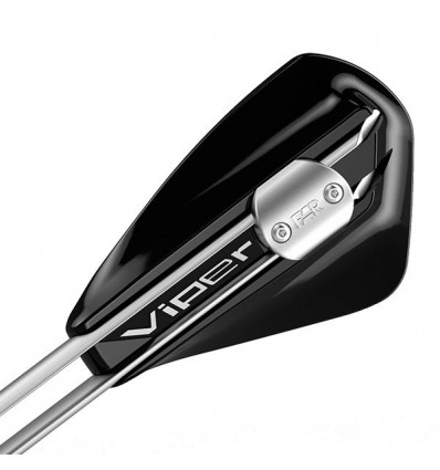 Specchio Far universale da manubrio Viper 1 nero e argento Specchio Far universale da manubrio Viper 1 nero e argento