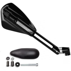 Specchio FAR da manubrio Viper 1 per Yamaha T-Max 500 08-11 nero