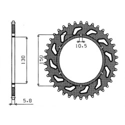 Kit catena corona e pignone DID per Honda NX 650 Dominator 89-90 Kit catena corona e pignone DID per Honda NX 650 Dominator 89-90