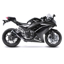 Terminale Leovince LV-10 Black Edition per Kawasaki Ninja 300 R/ABS, Z300/ABS Ninja 250/R, Z 250