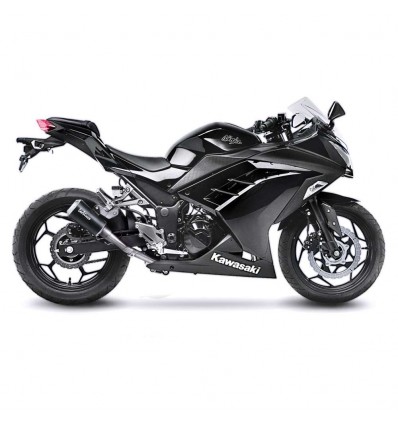 Terminale Leovince LV-10 Black Edition per Kawasaki Ninja 300 R/ABS, Z300/ABS Ninja 250/R, Z 250