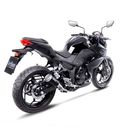 Terminale Leovince LV-10 Black Edition per Kawasaki Ninja 300 R/ABS, Z300/ABS Ninja 250/R, Z 250