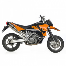 Terminale Leovince LV ONE Evo Steel per KTM 950 Supermoto e 990 SM/R Supermoto Terminale Leovince LV ONE Evo Steel per KTM 950 Supermoto e 990 SM/R Supermoto