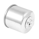 Filtro olio KN 138C cromato per moto Aprilia e Suzuki Filtro olio KN 138C cromato per moto Aprilia e Suzuki