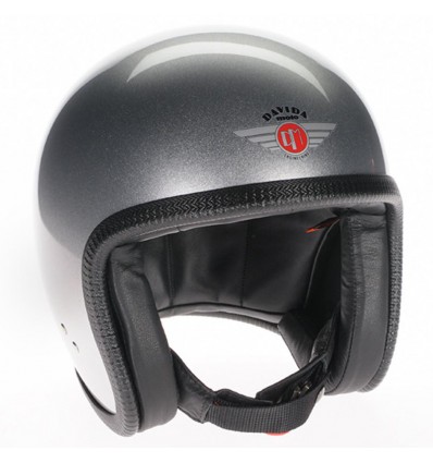 Casco Davida Speedster V3 monocolore argento magnum