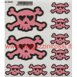 Set adesivi 4R Teschi rosa