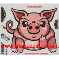 Set adesivi piccolo 4R Maiale occhi rossi